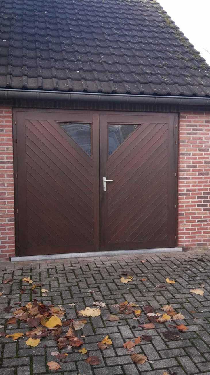 Garagepoorten M-profilering Woodgrain