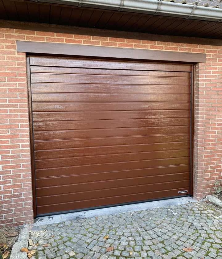 Garagepoorten S-profilering Woodgrain